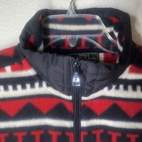 Lauren Ralph Lauren Active Southwest Fleece Cable Knit Jacket Womens XL Zip-Up L - Picture 5 of 10